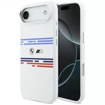 BMW M Silikoninis Horizontalios Linijos Dėklas su MagSafe, iPhone Air, Baltas