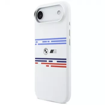 BMW M Silikoninis Horizontalios Linijos Dėklas su MagSafe, iPhone Air, Baltas