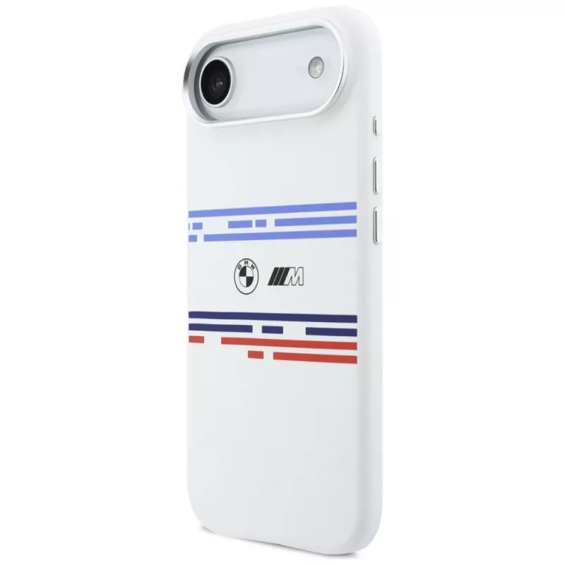 BMW M Silikoninis Horizontalios Linijos Dėklas su MagSafe, iPhone Air, Baltas