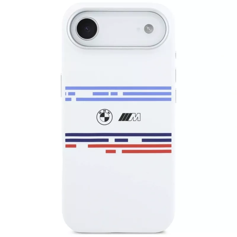 BMW M Silikoninis Horizontalios Linijos Dėklas su MagSafe, iPhone Air, Baltas