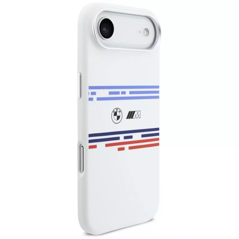 BMW M Silikoninis Horizontalios Linijos Dėklas su MagSafe, iPhone Air, Baltas