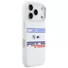 BMW M Silicon Horizontal Line MagSafe Case for iPhone 17 Pro White