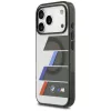 BMW M IML Metal Buttons Tricolor Lines MagSafe Case, skirta Apple iPhone 17 Pro, antracito spalvos