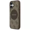 Guess 4G Circle Classic Logo MagSafe Back Cover, skirta Apple iPhone 17 - Ruda