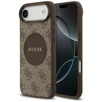 Guess 4G Circle Classic Logo MagSafe Dėklas iPhone Air, Rudas