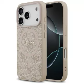 Guess 4G Ring Classic Logo MagSafe Case for iPhone 17 Pro Pink