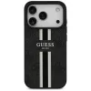 Guess 4G Printed Stripes MagSafe Dėklas, Skirtas iPhone 17 Pro (Juodas)