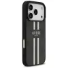 Guess 4G Printed Stripes MagSafe Dėklas, Skirtas iPhone 17 Pro (Juodas)