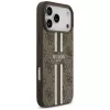 Guess 4G Printed Stripes MagSafe Case for iPhone 17 Pro Max (Brown)
