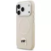 KARL LAGERFELD Karl Pin MagSafe Back Cover, skirta Apple iPhone 15 Pro Max, smėlio spalvos