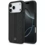Etui Mercedes Leather Laurel Leaves Stripes MagSafe for iPhone 17 Pro Max Black