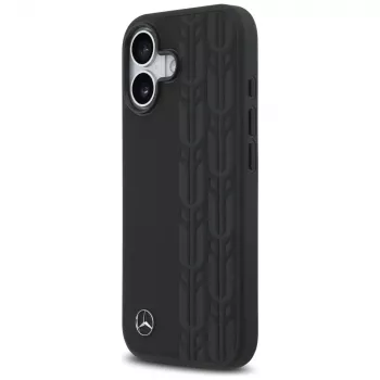 Mercedes odinis „Laurel Leaves“ MagSafe dėklas iPhone 17, juodas
