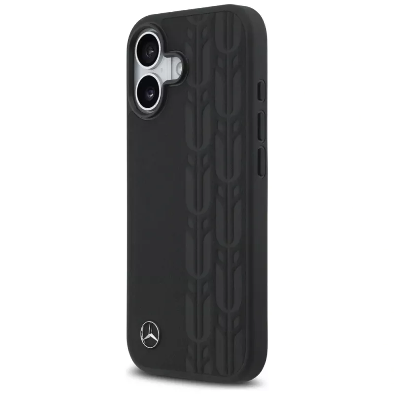 Mercedes odinis „Laurel Leaves“ MagSafe dėklas iPhone 17, juodas