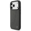Mercedes Leather Large Laurel Leaf MagSafe dėklas iPhone 17 Pro, antracitinis