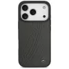 Mercedes Leather Large Laurel Leaf MagSafe dėklas iPhone 17 Pro, antracitinis
