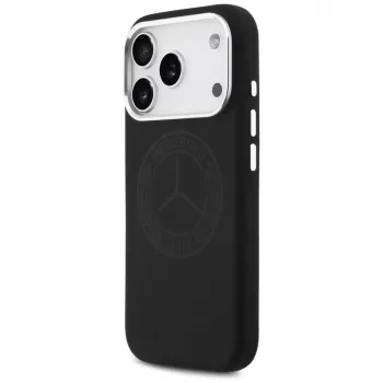Mercedes Silicone Vintage Logo MagSafe Case for iPhone 17 Pro Black