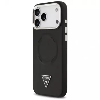 Guess Triangle Logo MagSafe Dėklas, skirtas Apple iPhone 17 Pro (Juodas)