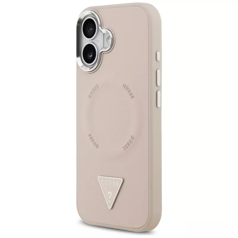 Guess Triangle Logo MagSafe Case for iPhone 17 (Pink)