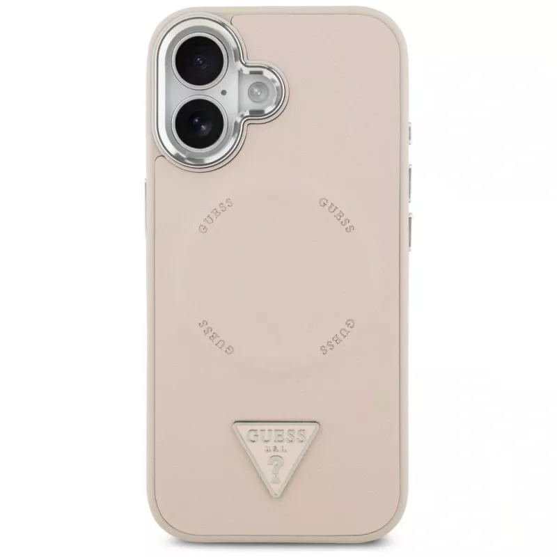 Guess Triangle Logo MagSafe Case for iPhone 17 (Pink)