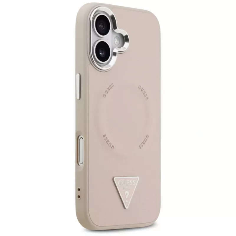 Guess Triangle Logo MagSafe Case for iPhone 17 (Pink)