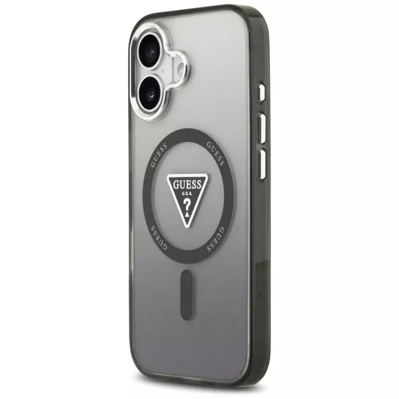 Guess IML Gradient Triangle Logo MagSafe Case for iPhone 17 Black