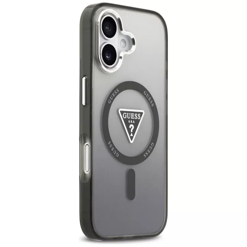 Guess IML Gradient Triangle Logo MagSafe Case for iPhone 17 Black