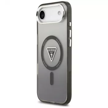 Guess IML Gradient Triangle Logo MagSafe Dėklas, skirta iPhone Air, juoda