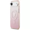 Guess IML Gradient Triangle Logo MagSafe Case for iPhone Air Pink