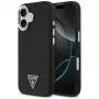 Guess Glitter Triangle Logo MagSafe Dėklas, iPhone 17, Juodas