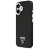 Guess Glitter Triangle Logo MagSafe Dėklas, iPhone 17, Juodas