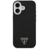Guess Glitter Triangle Logo MagSafe Dėklas, iPhone 17, Juodas
