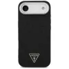 Guess Glitter Triangle Logo MagSafe Dėklas, skirtas iPhone Air, juodas