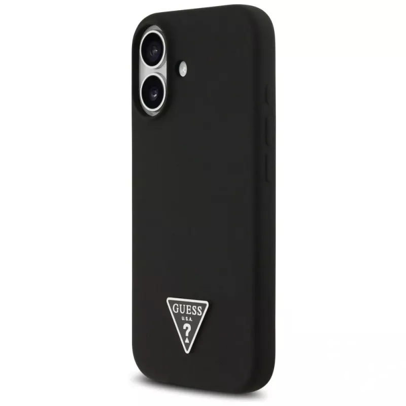 Guess Silicone Triangle Logo MagSafe Case for iPhone 17 Black