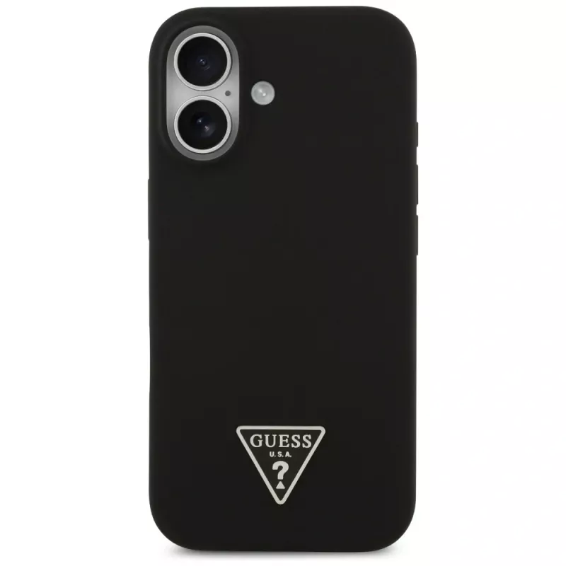 Guess Silicone Triangle Logo MagSafe Case for iPhone 17 Black