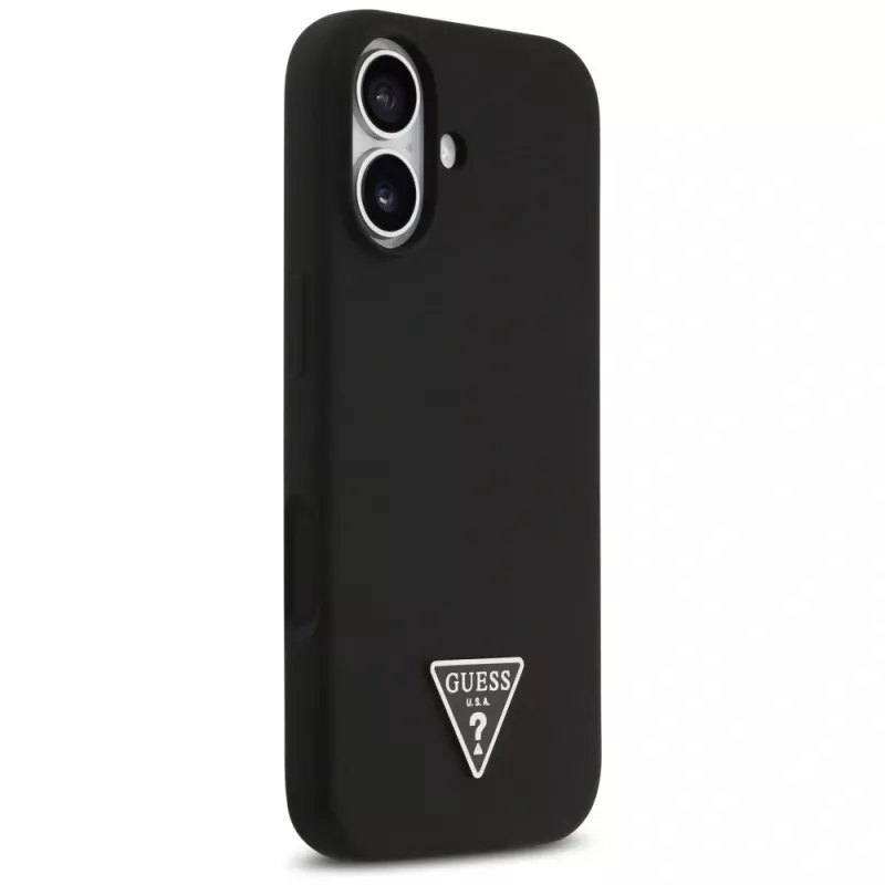 Guess Silicone Triangle Logo MagSafe Case for iPhone 17 Black