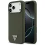 Guess Silicone Triangle Logo MagSafe Dėklas iPhone 17 Pro Max (Khaki)