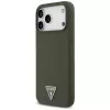 Guess Silicone Triangle Logo MagSafe Dėklas iPhone 17 Pro Max (Khaki)