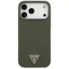 Guess Silicone Triangle Logo MagSafe Dėklas iPhone 17 Pro Max (Khaki)