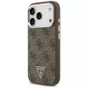 Guess 4G Triangle Logo MagSafe Dėklas, skirtas iPhone 17 Pro (Ruda spalva)