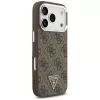 Guess 4G Triangle Logo MagSafe Dėklas, skirtas iPhone 17 Pro (Ruda spalva)