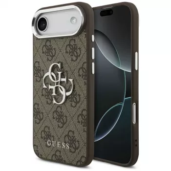 Guess GUHCP17MP4G4SMCW 4G Big 4G Classic Logo dėklas iPhone Air – rudas / sidabrinis