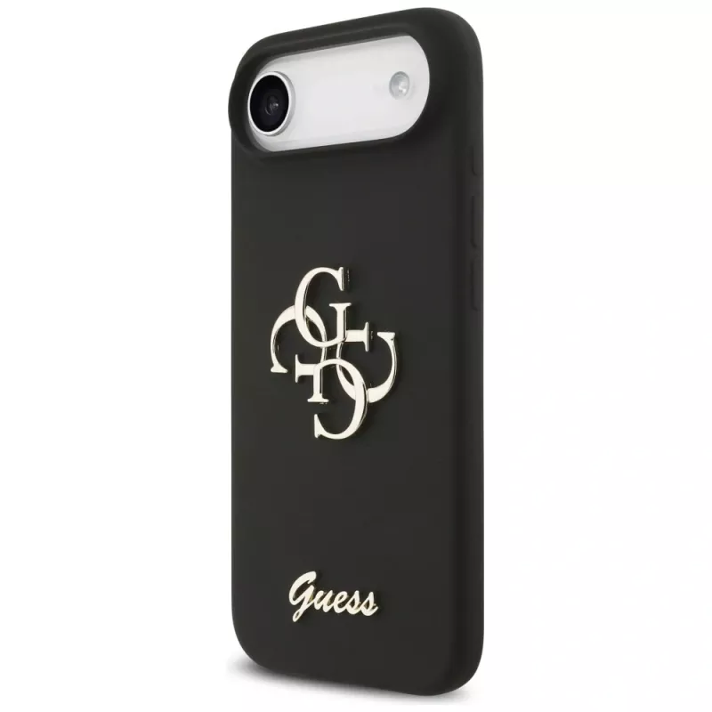 Guess Silicone Big 4G Script Dėklas, skirtas iPhone Air - Juodas