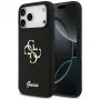 Guess Silicone Big 4G Script Dėklas, skirtas iPhone 17 Pro Max, Juodas