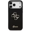 Guess Silicone Big 4G Script Dėklas, skirtas iPhone 17 Pro Max, Juodas