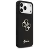 Guess Silicone Big 4G Script Dėklas, skirtas iPhone 17 Pro Max, Juodas