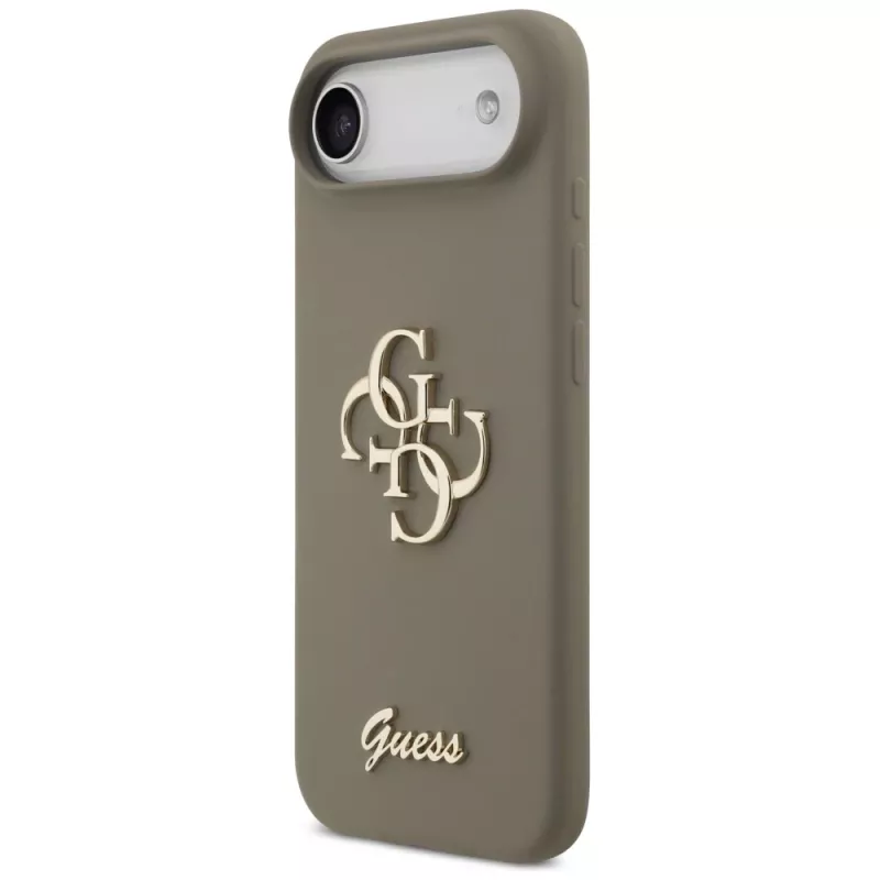 Guess Silicone Big 4G Script Dėklas, skirtas iPhone Air, rudas
