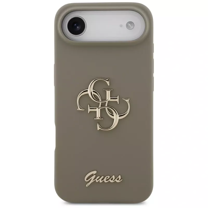 Guess Silicone Big 4G Script Dėklas, skirtas iPhone Air, rudas