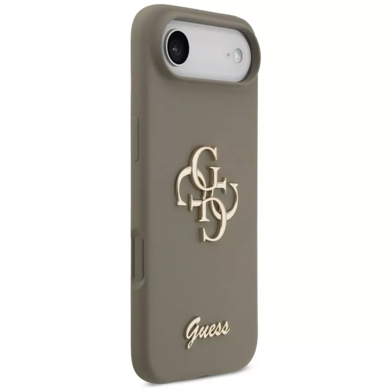 Guess Silicone Big 4G Script Dėklas, skirtas iPhone Air, rudas