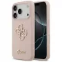Guess Silicone Big 4G Script Back Cover, skirta Apple iPhone 17 Pro – rožinė