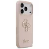 Guess Silicone Big 4G Script Back Cover, skirta Apple iPhone 17 Pro – rožinė